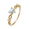 BTAKANPP Dinosaur Rings Novia Cumpleaos Con De Con Dedo A De Anillo Joyera Romntico Piedra Sortija Corazn De (Blue, 10)