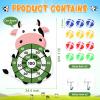 HyDren Cow Dart Party Game Farm Dart Party Favors 31x24 Cow Dart Board with 12 Sticky Balls Toys Farm Game Party Decorations Animal Birthday Party Gift for Indoor Outdoor Game view 2