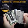 1T Tactical Minimalist Slim Wallet with Moeny Clip, Front Pocket RFID Blocking Wallet Cash Holder, Versatile Credit Card Orgainzer, ID Card Badge Holder for Men view 4