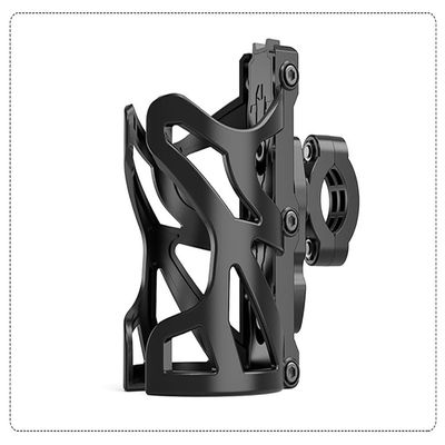 Ammtio Water Bottle Holder Motorcycle Bicycle Drink Cage with Screw Tool Standard and Smaller Size Bottles. (Black)
