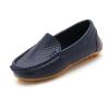NineFit Basics Kids Boys Girls Soft Slip On Loafers Flat Boat occasin Schooling Daily Walking Shoes Girls Soft Leather Shoes (Navy, 6.5 Infant) view 1