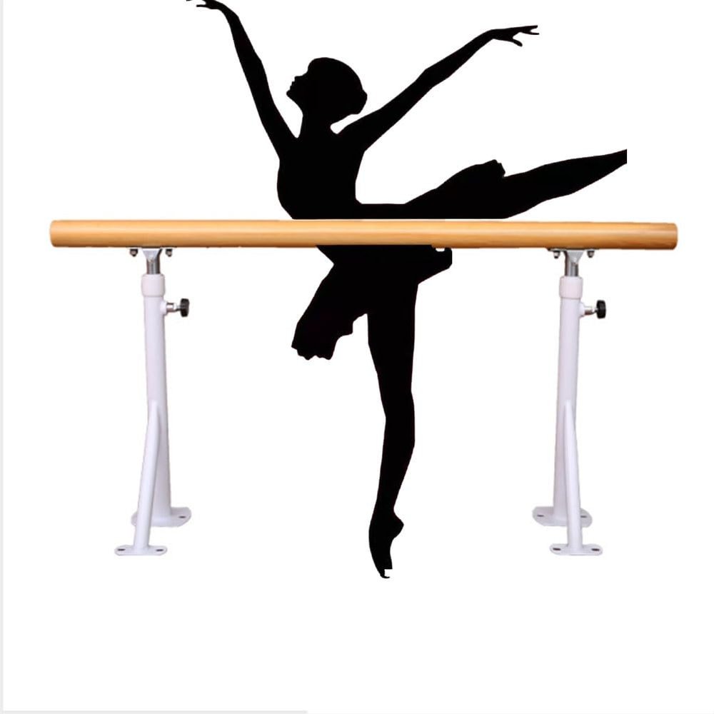 EliteBloom Stair Handrail, Ballet Barre, Dance Bar, Family Floor-Standing Indoor Adjustable Ballet Rod for Kids Adults Stretching Fitness (Beige 1.5M)