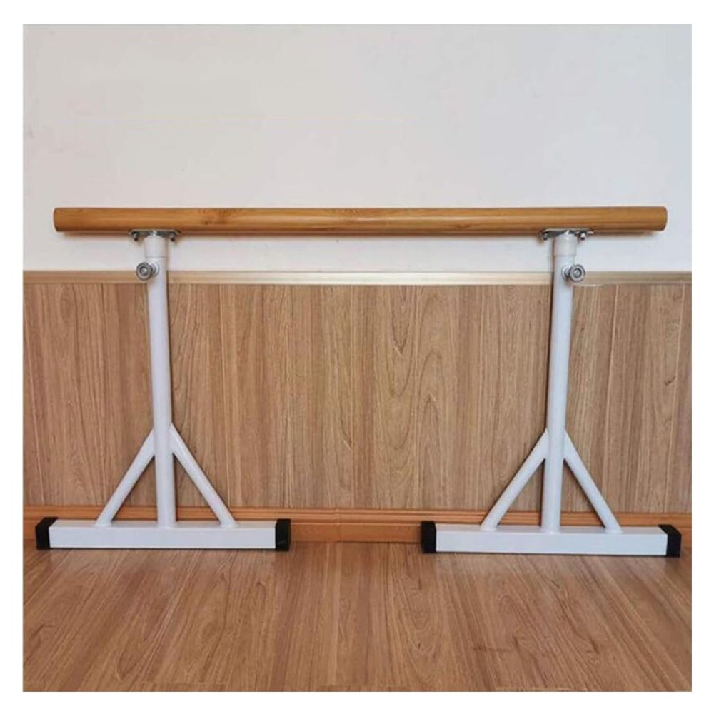 Balance Ballet Barre Portable, Height Adjustable 80-120Cm Dance Bar for Stretch, Pilates, Single Mobile Fitness Barre Exercise Equipment (White 100Cm)