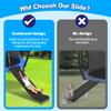 Deomod Trampoline Ladder Slide Kit, Trampoline Universal 3 Steps Wide Ladder & Buffer Slide,Universal Step Slider for 10ft 12ft 14ft 15ft 16ft Trampoline, Easy to Climb and Slider for Children/Kids view 4