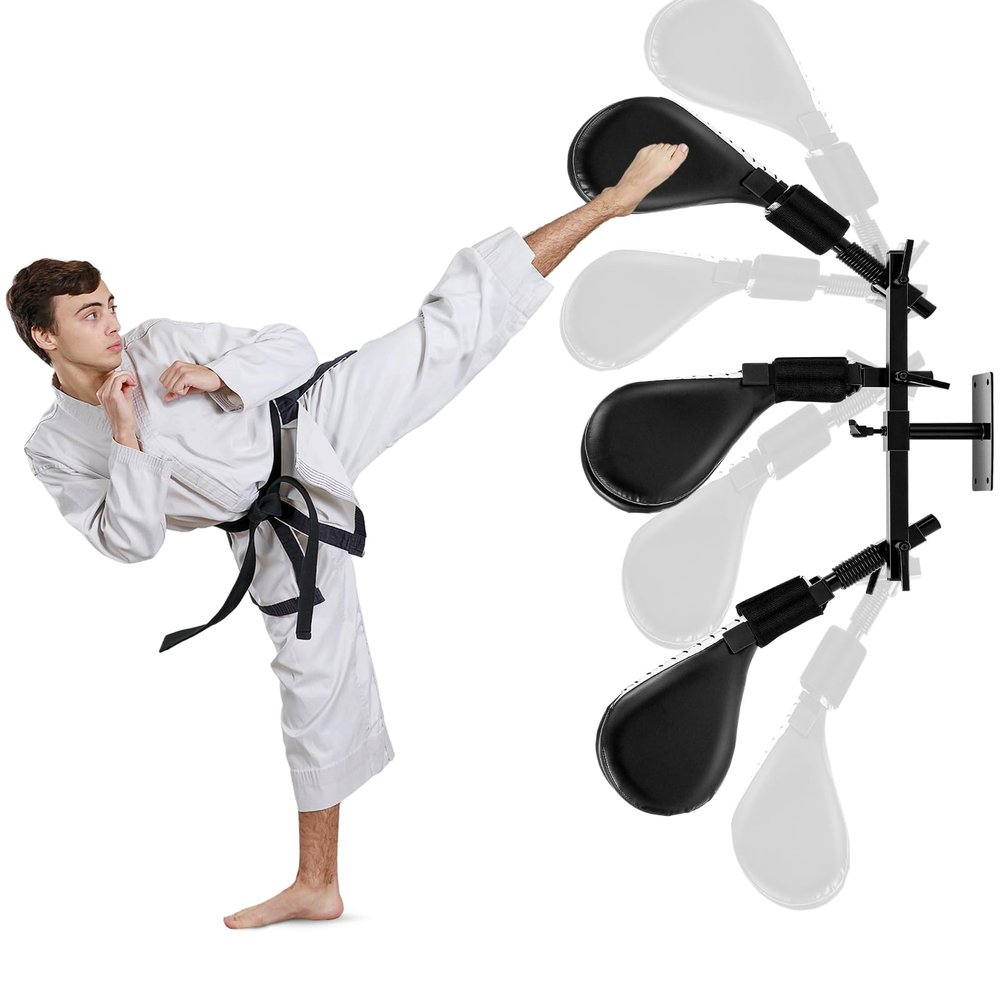 Seenelling Wall Mounted Taekwondo Kick Pad Kicking Pads for Martial Art Target Striking Boxing Paddles Kick Boxing Training Equipment Sparring Martial Art Kicking Targets for TKD Youth Adult