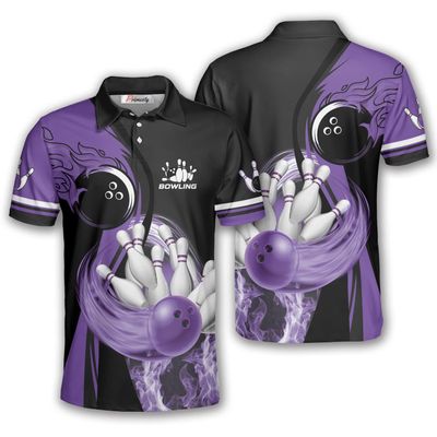 PRIMESTY Bowling Shirts Gift for Bowling Lover, Bowling Shirt for Men Women Polo Team 3D Unisex Jersey Short Sleeve Funny