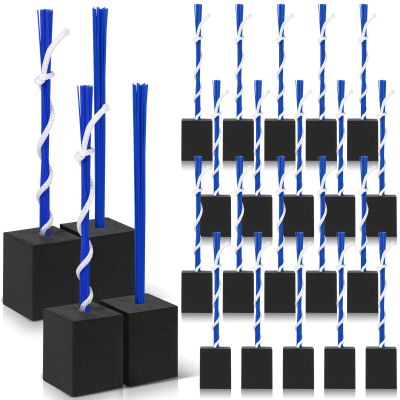 Shappy 24 Pieces Base Plugs with Tassels Heavy Duty Rubber Baseball Anchor Plug for Baseball Field Drill Softball Accessories(Blue)