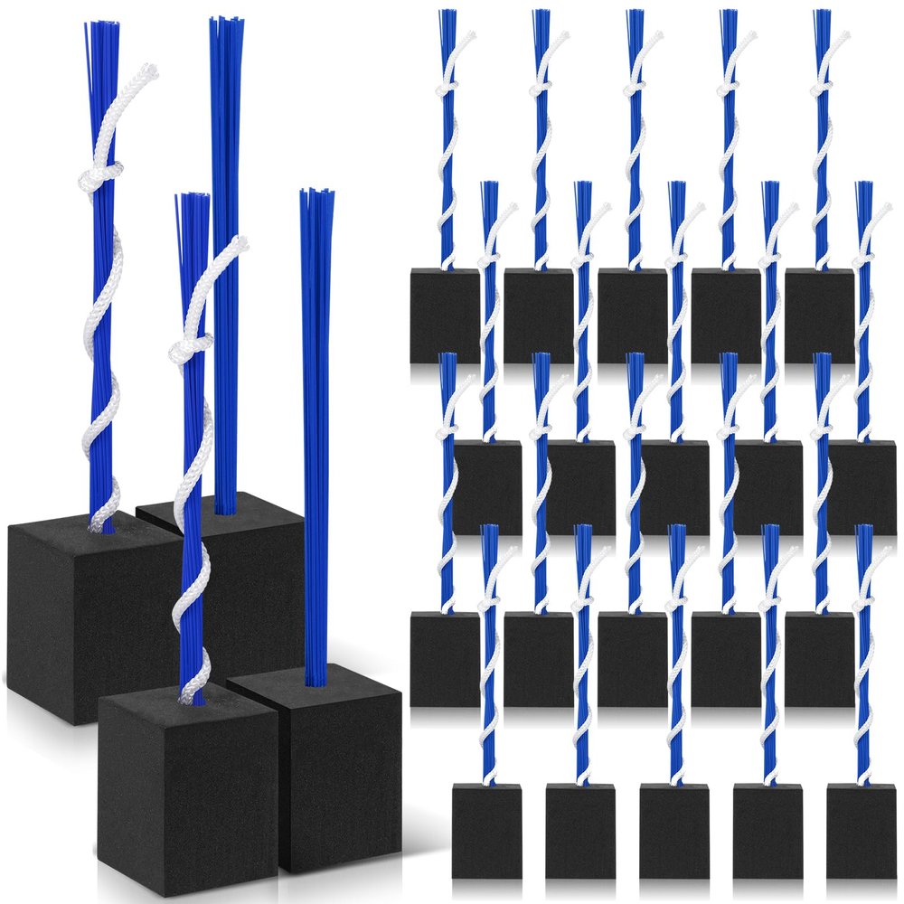 Shappy 24 Pieces Base Plugs with Tassels Heavy Duty Rubber Baseball Anchor Plug for Baseball Field Drill Softball Accessories(Blue)