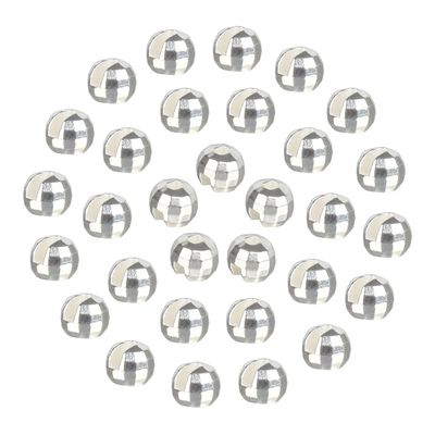 MUUNN 100pcs Tungsten Faceted Slotted Beads for Fly Tying, Sink Deeper and Faster 5 Colors/8 Sizes Slotted Tungsten Beads Fly Tying Beads Head Fly Tying Materials(Silver,2.8mm)