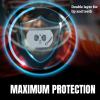 O Shield Mouth Guard for Football with Dual-Layer Protection, Built-in Air Channels, Extended Lip Shield, Soft Material, Adult and Youth Sizes with Strap/Case, Grey/Silver view 3