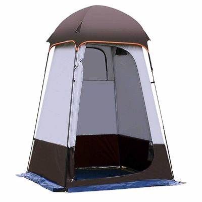ZPRYZHD Outdoor Shower Tent, Camping Shower and Portable Toilet Tent, pop up Tent for Shower, Changing or Washroom, Portable Shower with Carry Bag (Color : Brown)