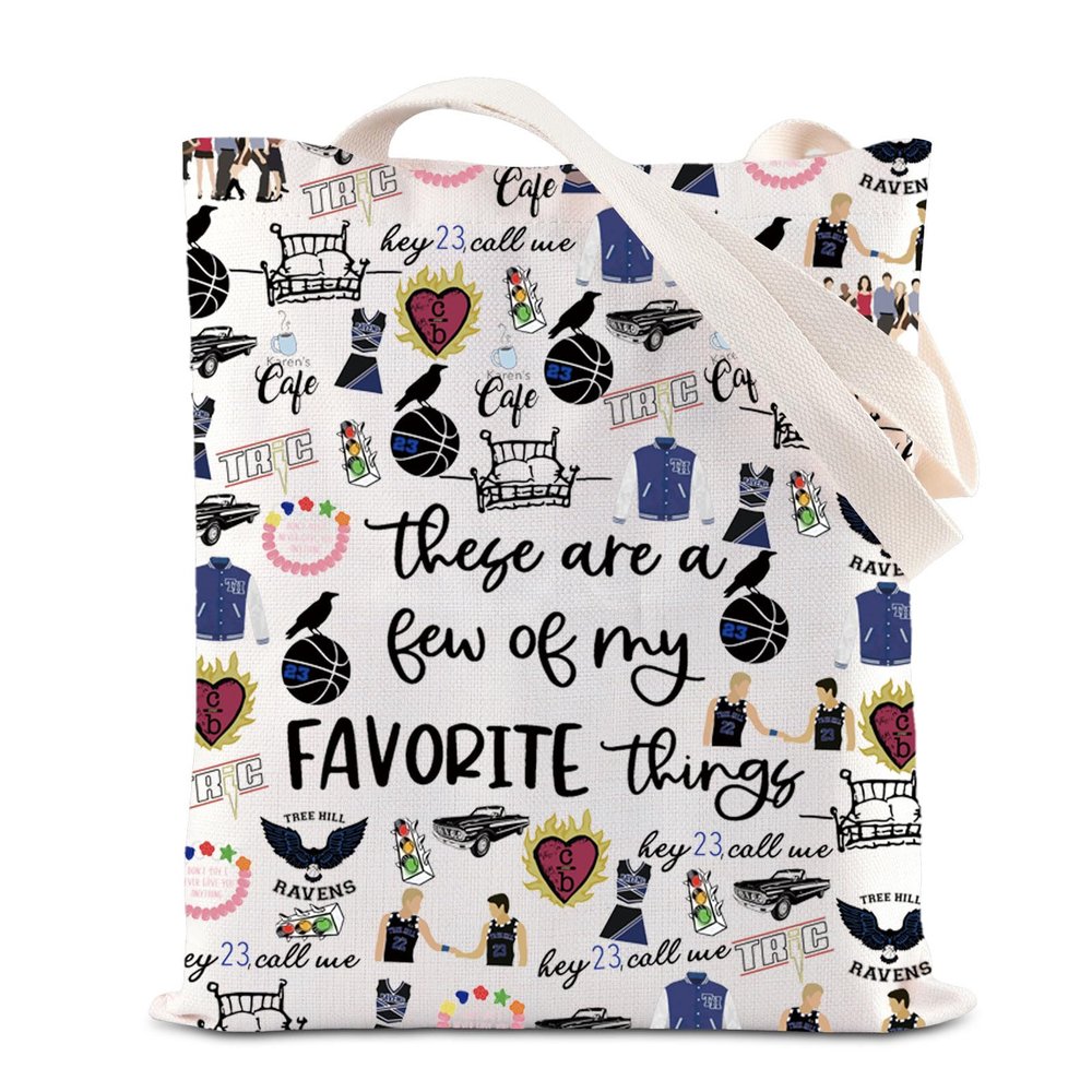 ENSIANTH Basketball TV Show Inspired Tote Bag TV Show Brothers Gift Basketball Lover Handbag(23hill thing bag)