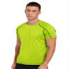 easyforever Men's Dry Fit Workout T-Shirt Athletic Tee Shirt Short Sleeves Gym Yoga Tops UPF 50+ Rash Guard Shirt Fluorescent Green 6X-Large view 1