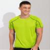 easyforever Men's Dry Fit Workout T-Shirt Athletic Tee Shirt Short Sleeves Gym Yoga Tops UPF 50+ Rash Guard Shirt Fluorescent Green 6X-Large view 4