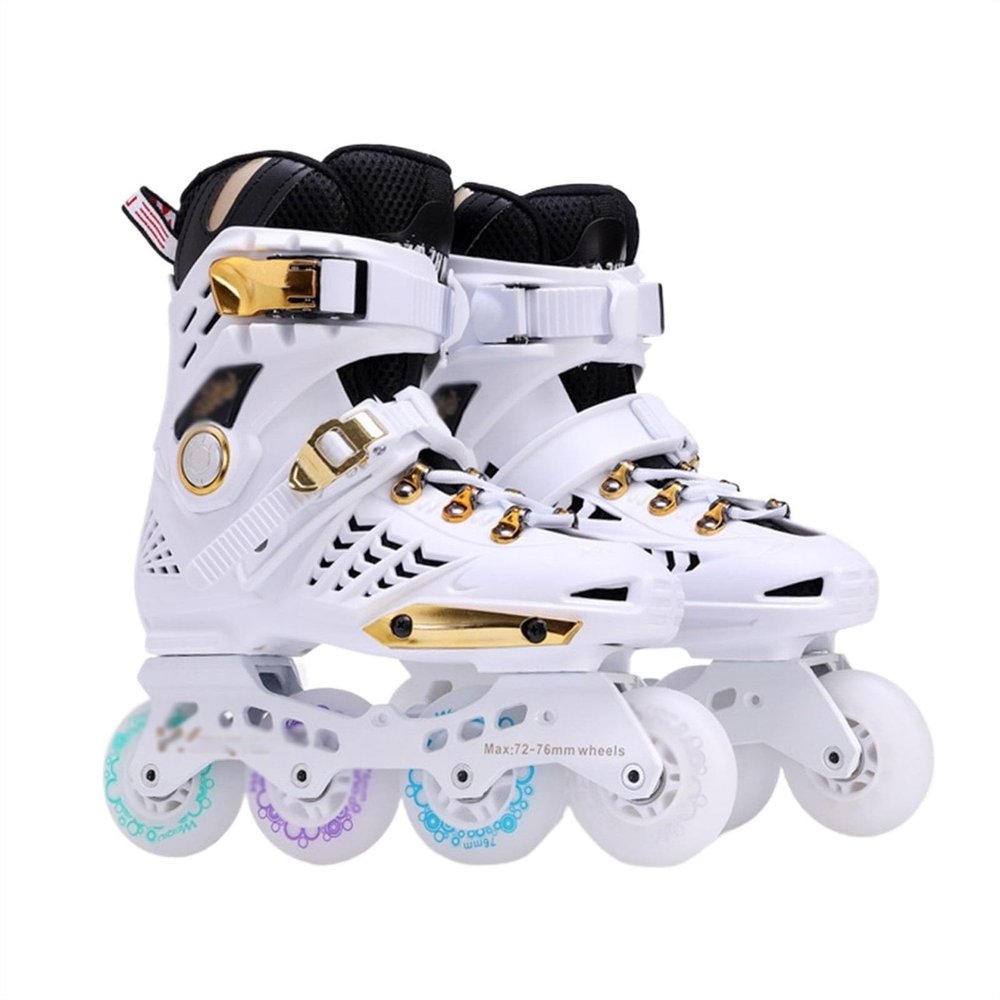 SHIJT Inline Skates for Women Men, Adjustable Roller Skates Adult Roller Blades Professional Fitness for Beginner Unisex(A,7.5)