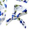 KAGAYD Girls Swimsuit 1 Pcs Rashguard Swimwear Ruffle Floral Half Sleeve Bathing Suit with Headband (Blue, 12-18 Months) view 2