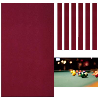 Pool Table Cloth Felt Replacement Kit,7ft/8ft/9ft Indoor Sports Game Durable Billiard Tabel Cloth Cover with 6 Bottom Cloth for A Variety of Games Snooker (Color : Red, Size : 8.7ft)