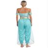 winying Women Arabian Prince Costume Adult Sequins Belly Dance Leotard Jumpsuit Halloween Carnival Party Turquoise 3X-Large view 3
