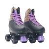 SHIJT Roller Skates for Beginners Double Row Four Wheel Roller Blades Women Adult Adjustable Pu Rubber for Outdoor and Indoor, 6.5, Black view 1