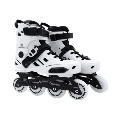SHIJT Inline Skates for Girls and Boys, Professional Roller Skates for Women Men Adult Adjustable Roller Blades for Beginner(White,5.5)