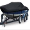 10-24FT Trailerable Boat Cover 420D Waterproof Boat Covers, for V-Hull, TRI-Hull, Runabout Boat, Pro-Style Bass Boats, Black,10~12FTx68in view 1