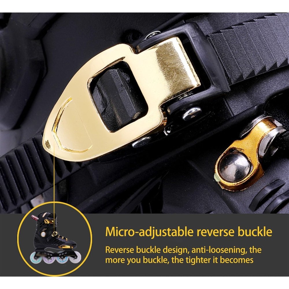 SHIJT Inline Skates for Women Men, Adjustable Roller Skates Adult Roller Blades Professional Fitness for Beginner Unisex(D,9)