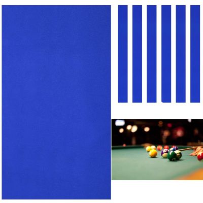 Pool Table Cloth Felt Replacement Kit,7ft/8ft/9ft Indoor Sports Game Durable Billiard Tabel Cloth Cover with 6 Bottom Cloth for A Variety of Games Snooker (Color : Blue, Size : 8.7ft)
