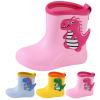 Toddler Baby Cartoon Soft Rain Shoes Dinosaur Non Slip Rubber Boots Light Stylish aterproof Shoes for Infant (Pink, 12.5 Little Child) view 3