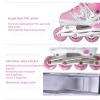 SHIJT Roller Skates for Girls and Boy Roller Blades Adult with Light Up Wheels Adjustable Sizes for Outdoor Indoor Men and Women(Pink,L(39-42EU)) view 2