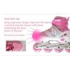 SHIJT Roller Skates for Girls and Boy Roller Blades Adult with Light Up Wheels Adjustable Sizes for Outdoor Indoor Men and Women(Pink,L(39-42EU)) view 3
