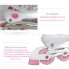 SHIJT Roller Skates for Girls and Boy Roller Blades Adult with Light Up Wheels Adjustable Sizes for Outdoor Indoor Men and Women(Pink,L(39-42EU)) view 4