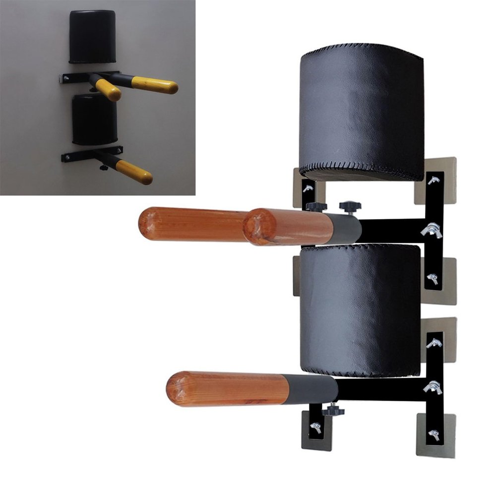 YANBI Wall Mounted Wing Chun Dummy Arms, Adjustable Wing Chun Kung Fu Wooden Dummy, Space Saving Dommy Model Training Equipment, Easy to Install