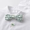 Boarnseorl Baby Boys Gentleman Outfits Pants Sets, Infant Long Sleeve Shirt + Pants + Bow Tie + Suspenders,18-24M view 3