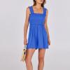 Short Rompers for Women Sleevelss Flowy Beach Jumpsuits Outfits Casual Ruffle Straps Overall Shorts with Pockets view 4