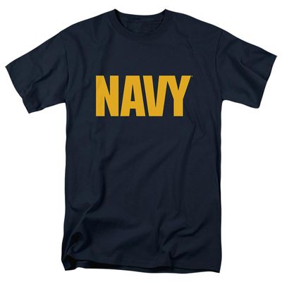 Popfunk Us Navy Logo Unisex Adult T Shirt (Small) Navy