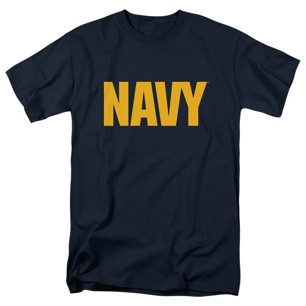 Popfunk Us Navy Logo Unisex Adult T Shirt (Small) Navy