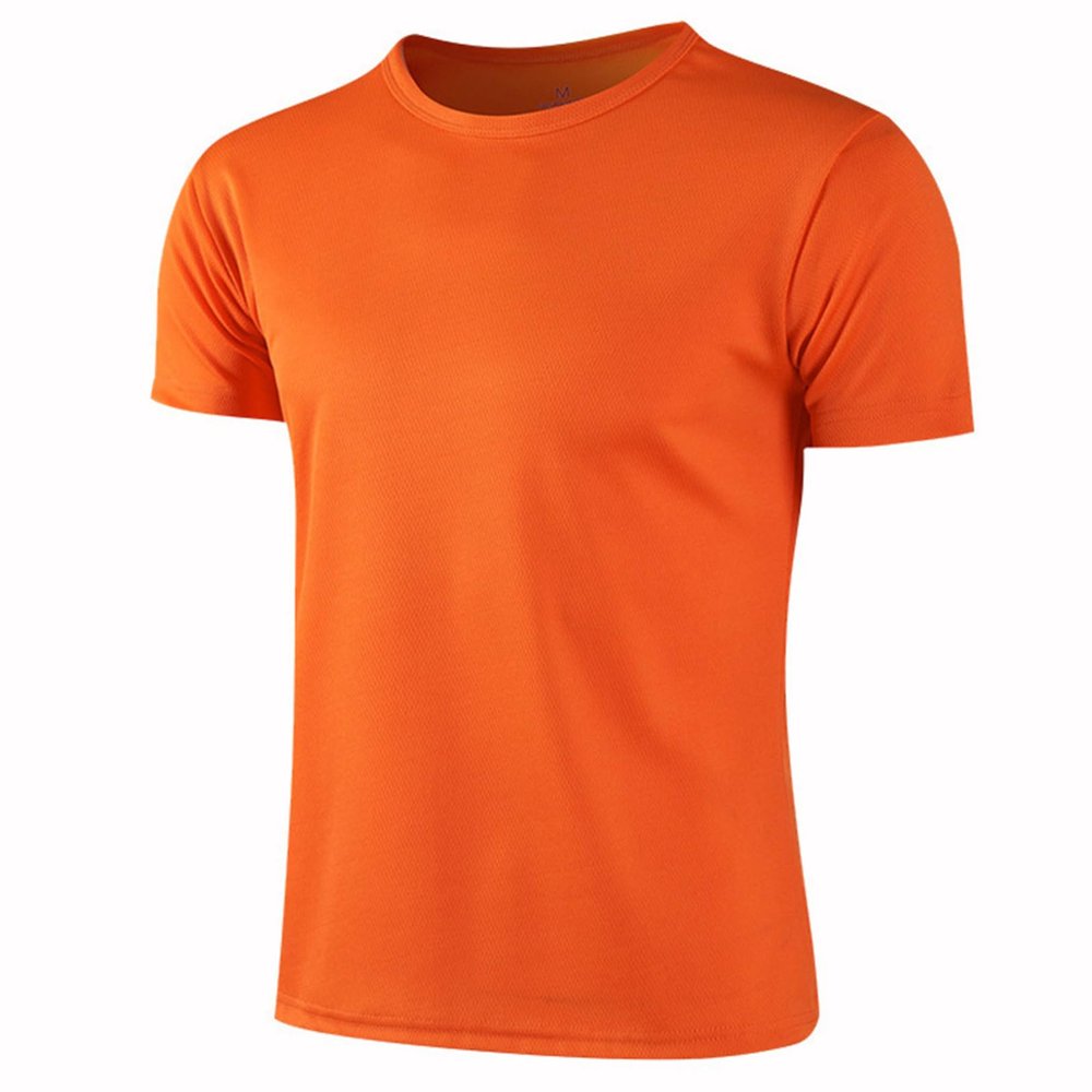 Freebily Kids Boys Athletic Sports Tee Dry-Fit Workout Active T-Shirt Activewear UPF 50+ UV Sun Protection Rash Guard Orange 4-5 Years