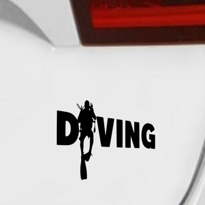 Diving Scuba Diver Decal for Truck, Funny, Tumbler, Window, Laptop, Phone, Home Decoration.