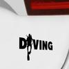 Diving Scuba Diver Decal for Truck, Funny, Tumbler, Window, Laptop, Phone, Home Decoration. view 1
