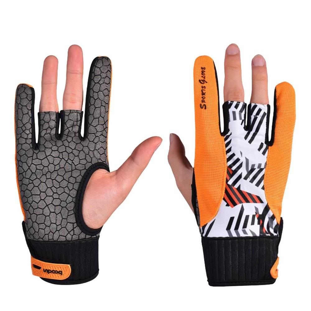 URTERYSER 1 Pair Bowling Accessories Bowling Gloves Bowling Gloves Right Hand Bowling Gloves for Wristband Anti-Slip Sports Gloves Bowling Gloves Wrist Semi Gloves Anti-Slip Bowling Gloves