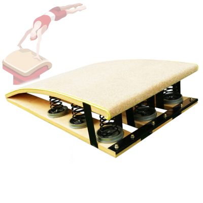 SAeWare Pro Gymnastic Springboard for Heavy Duty People, Adult Padded Springboard with 9 Spring Non Slip Rubber Pad, 47Inch X 24Inch