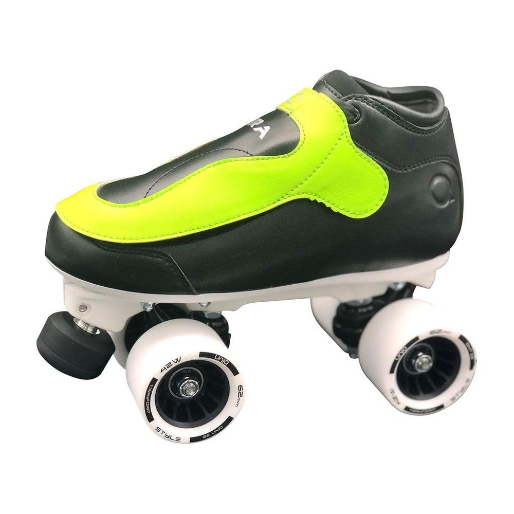 Uniq Era Quad Speed Jam Roller Skates - Black Green Size 5