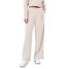 Womens High Waist Sweatpants Casual Straight Wide Leg Palazzo Lounge Pants Lightweight Loose Elastic Long Trousers Beige view 1