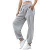 Cinch Bottom Sweatpants for Women Athletic Casual Pants with Pockets Workout Joggers Gym Trousers Wide Leg Baggy Pant view 4