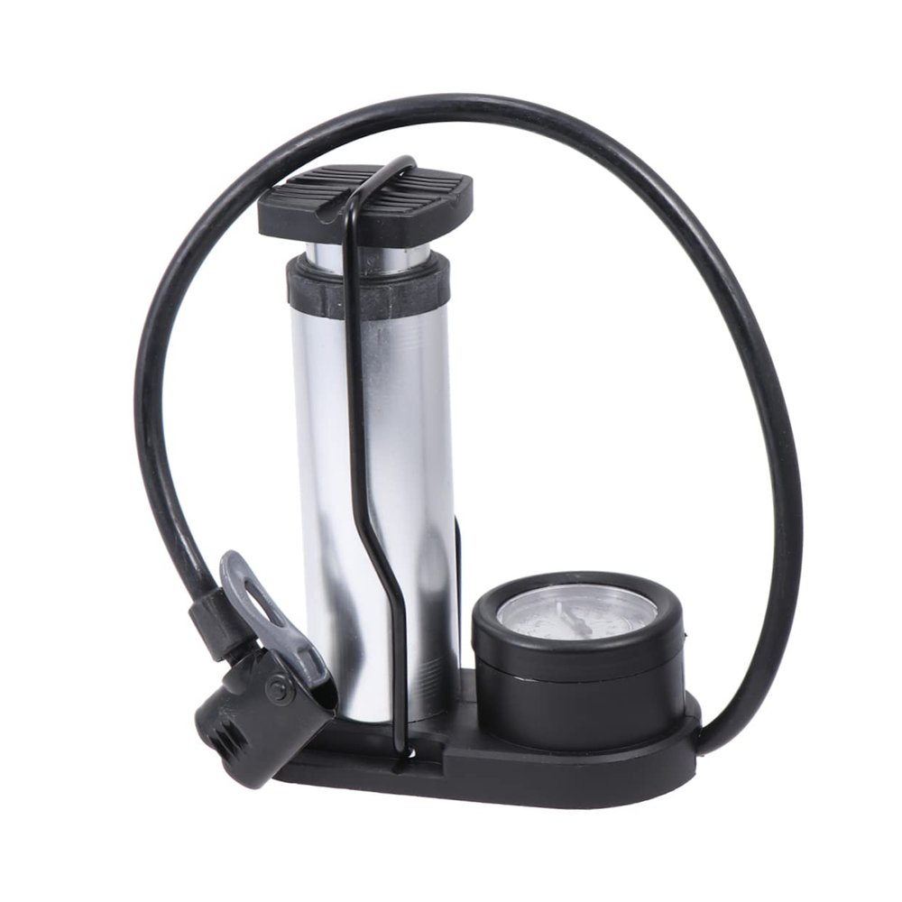 GANAZONO Bike Floor Pump Mini Portable Foot Pump Gauge High-Pressure Inflator for Universal Use (USA French Valves) Random