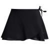 DanceDaily Women Black Dance Wrap Skirts Chiffon Ballet Skirt Mesh Ballerina Dress Adjustable Tie view 1