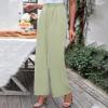 Womens Wide Leg Pants High Waisted Business Casual Summer Flowy Pleated Front Long Palazzo Dress Pants Work Trousers view 4