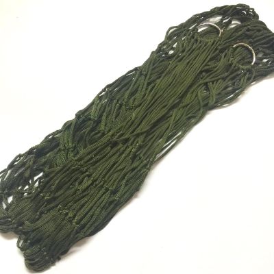 YHPOIETJL Outdoor Products Thickened Mesh Camping Hammock Nylon Rope Single Hammock Nylon Rope Hammock Mesh Hammock, Normal Army Green