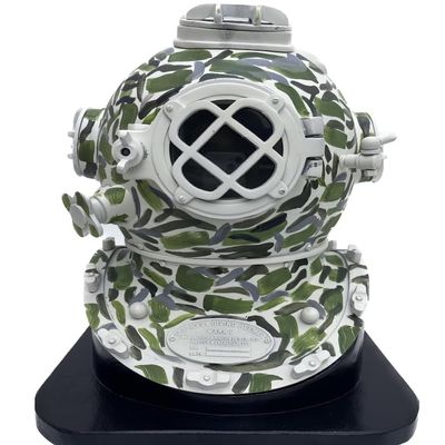 NineFit Basics Scuba Diving Helmet | US Navy Mark V Divers Helmet | Deep Diving Helmet | White Green Antique Marine Diving Helmet Best Gift for him Gift for Aniversary Gift for All Occasion