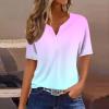 SHAOBGE A Mazon Com, Summer Tops for Women 2024 Trendy Short Sleeve Dressy Casual Blouses Womans Tops Button V Neck Boho T-Shirts Plus Size Graphic Tees Easter Shirts view 4